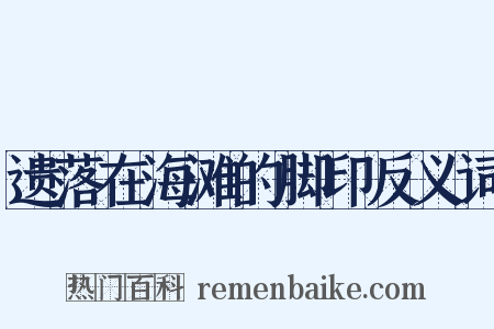 遗落在海滩的脚印反义词是什么意思的图片